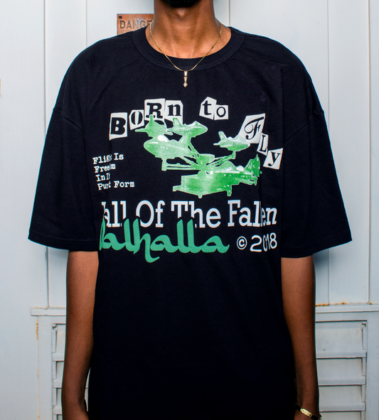 BORN TO FLY T-SHIRT BLACK